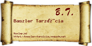 Baszler Tarzícia névjegykártya